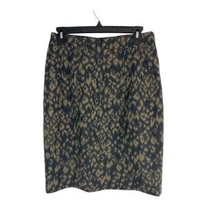 Tahari Blue and Tan Pencil Skirt